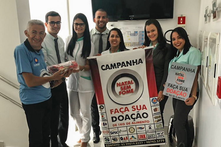 Hospital Visão foi ponto de arrecadação da campanha Natal sem fome.